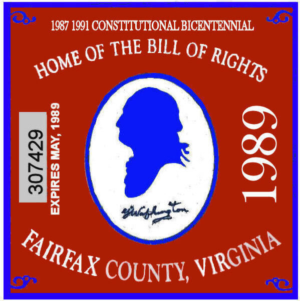 (image for) 1989 VA Fairfax Centennial sticker